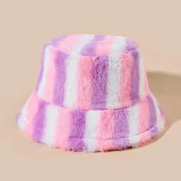 Autumn Winter Panama Hat Women Faux Fur Zebra Print Plush Velvet Warm Fisherman Cap Female Bucket Hats Skullies & Beanies Caps