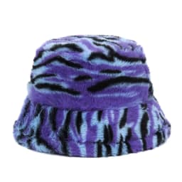 Autumn Winter Panama Hat Women Faux Fur Zebra Print Plush Velvet Warm Fisherman Cap Female Bucket Hats Skullies & Beanies Caps