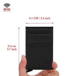 Rfid Smart Wallet Card Holder Metal Thin Slim Men Women Wallets Pop Up Minimalist Wallet Small Black Purse Vallet Walets for Men