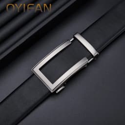 Fashion Designer Men's Automatic Belt 110-130cm Alloy Automatic Buckle Ratchet Belt Men's Genuine Leather Belt