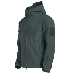2024 New Fashionable Shark Skin Soft Shell Jacket Men's Tactical Windproof Waterproof Jacket Men's Jacket Hooded Jacket
