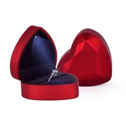 Creative Heart Shaped LED Light Jewelry Box High-end Proposal Confession Ring Box Light Jewelry Box Pendant