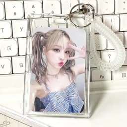 Black Style 3 inch Card Holder Kpop Photocard Holder Photo Card Holder Bag Pendant School Stationery