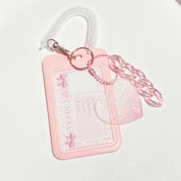 Black Style 3 inch Card Holder Kpop Photocard Holder Photo Card Holder Bag Pendant School Stationery