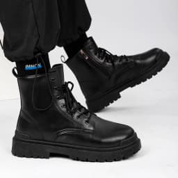 Men's Leather Boots Four Seasons Outdoor Casual Hiking Boots Retro Fashion Work Boots Thick Bottom Ankle Boots Anti-slip 2024