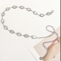 The new diamond-encrusted premium chain metal accessory goes stylish with dress pants waist chain