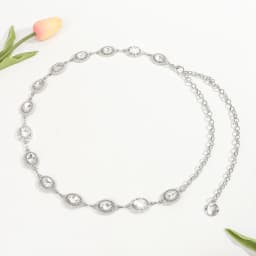 The new diamond-encrusted premium chain metal accessory goes stylish with dress pants waist chain