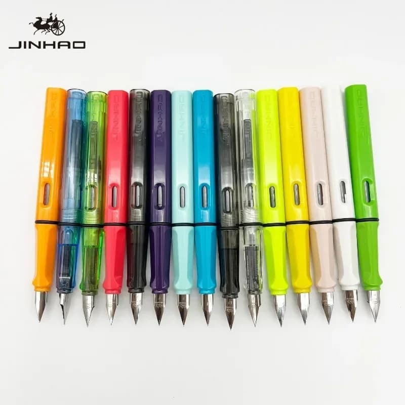 Jinhao 619 Fountain Pen Colorful Luxury F EF Nib Writing Ink Pen High Quality Calligraphy Pens Stationery School Office Supplies