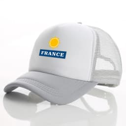 New Custom logo Text France Baseball caps truck Cap mesh trucker caps Men Outdoor Dad cap Snapback