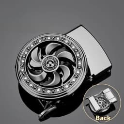 Men's Ratchet Belt Automatic Buckle, Belt Replacement Buckle, Fits Width 3.3cm-3.5cm Ratchet Belt, Alloy Automatic Belt Buckle