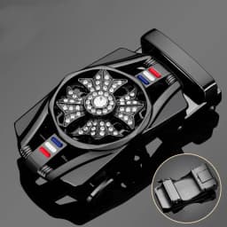 Men's Ratchet Belt Automatic Buckle, Belt Replacement Buckle, Fits Width 3.3cm-3.5cm Ratchet Belt, Alloy Automatic Belt Buckle
