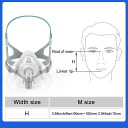YuWell YF-02 Cpap Mask with Headgear Full Mask Auto CPAP APAP BIPAP For Medical Air Breathing Machine Sleep Apnea Anti Snoring