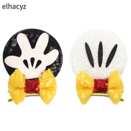 Christmas Sequins Cute Mouse Ears Hair Clip For Girl Festival Trip Glitter Hairpins Children Birthday Party DIY Hair Accessorie