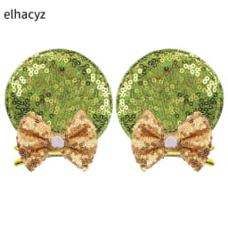 Christmas Sequins Cute Mouse Ears Hair Clip For Girl Festival Trip Glitter Hairpins Children Birthday Party DIY Hair Accessorie