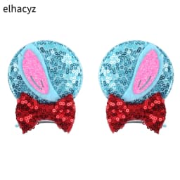 Christmas Sequins Cute Mouse Ears Hair Clip For Girl Festival Trip Glitter Hairpins Children Birthday Party DIY Hair Accessorie