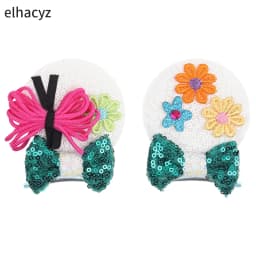 Christmas Sequins Cute Mouse Ears Hair Clip For Girl Festival Trip Glitter Hairpins Children Birthday Party DIY Hair Accessorie
