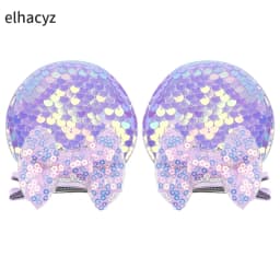 Christmas Sequins Cute Mouse Ears Hair Clip For Girl Festival Trip Glitter Hairpins Children Birthday Party DIY Hair Accessorie