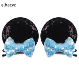 Christmas Sequins Cute Mouse Ears Hair Clip For Girl Festival Trip Glitter Hairpins Children Birthday Party DIY Hair Accessorie