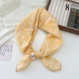 French Cotton Linen Square Hair Scarf Women Girls Spring Summer Korea Hair Band Sweet Scarf Kerchief Girl Headscarf Headdress