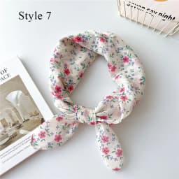 French Cotton Linen Square Hair Scarf Women Girls Spring Summer Korea Hair Band Sweet Scarf Kerchief Girl Headscarf Headdress