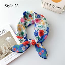 French Cotton Linen Square Hair Scarf Women Girls Spring Summer Korea Hair Band Sweet Scarf Kerchief Girl Headscarf Headdress