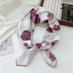 French Cotton Linen Square Hair Scarf Women Girls Spring Summer Korea Hair Band Sweet Scarf Kerchief Girl Headscarf Headdress