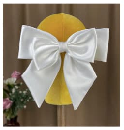 Satin Bowknot Hair Clips For Women Pearl Large Bow Barrettes Hairpins Hair Accessories Party Prom Wedding Hairclip Headdress
