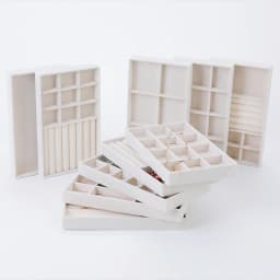 1 Set, (Including 8PCS) Flocking Jewelry Box Jewelry Tray