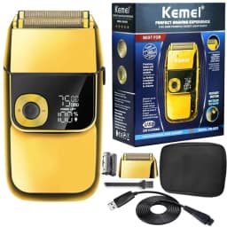 Kemei 2028 Barber Professional Beard Hair Shaver For Men Electric Shaver Rechargeable Electric Razor Balds Head Shaving Machine