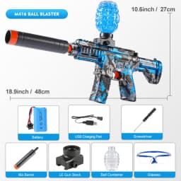 M416 Electric Ball Blaster Toy Gun - High-Speed, Metallic Finish, Rechargeable - Outdoor Game Party Gift(Bullets Excluded)