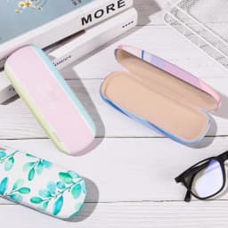 Fashionable Portable Glasses Case Small Fresh Leather Compression Storage Box Portable Mini Travel Holder Glasses Storage Case