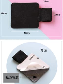 Adhesive Pen Clip Protective Case PU Leather Notebook Elastic Loop Cover for Diary Planner Clip for Apple iPhone Pencil Holder
