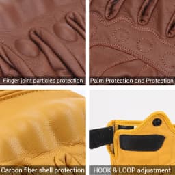 Motorcycle Leather Gloves Retro Motorcyclist Gloves Men Women Vintage Moto Motocross Gloves Motorcycle Accessories