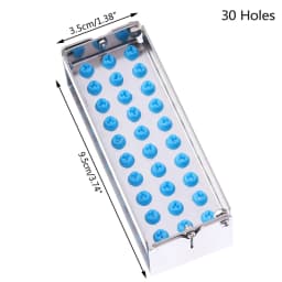 8/12/30 Holes Dental Bur Holder Autoclave Sterilizer Case Endo File Disinfection Box Organizer