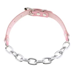 DIEZI Trendy Punk Pink Lace Leather Choker Necklace For Women Men Torques Harajuku Gothic Cirle Heart Pendant Necklace Jewelry
