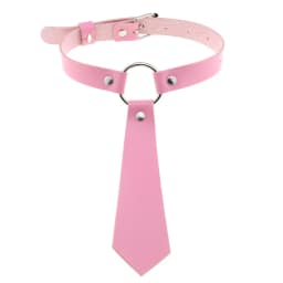 DIEZI Trendy Punk Pink Lace Leather Choker Necklace For Women Men Torques Harajuku Gothic Cirle Heart Pendant Necklace Jewelry