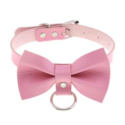 DIEZI Trendy Punk Pink Lace Leather Choker Necklace For Women Men Torques Harajuku Gothic Cirle Heart Pendant Necklace Jewelry
