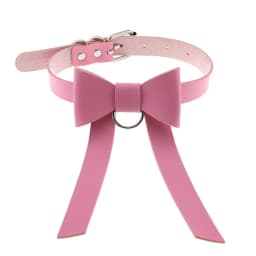 DIEZI Trendy Punk Pink Lace Leather Choker Necklace For Women Men Torques Harajuku Gothic Cirle Heart Pendant Necklace Jewelry