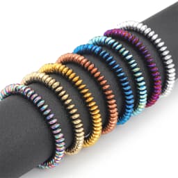 3/4/6/8mm Natural Hematite Beads Plating Flat Round Disk Loose Spacer Beads for Earring Necklace Bracelet DIY Jewelry Making 15"