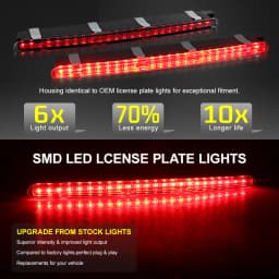 Car Rear Stop Tail Lamp Third Brake Light 2038201456 Fit for Mercedes Benz W203 2000-2007 Rear Trunk Replacement Red LED Light