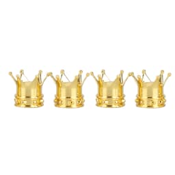 2/4pcs/lot Bicycle Tire Valve Caps Universal Dustproof Gold Crown Tyre Wheel Stem Air Valve Caps Tire Valve Auto Truck Bike HOT