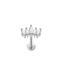1PC Lip Stud Stainless Steel Ear Piercing Earring Nail Moon Ring Crystal Flower Cross Cartilage Tragus Screw Body Jewelry New