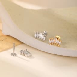 1PC Lip Stud Stainless Steel Ear Piercing Earring Nail Moon Ring Crystal Flower Cross Cartilage Tragus Screw Body Jewelry New