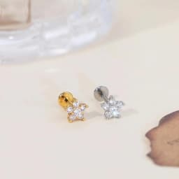 1PC Lip Stud Stainless Steel Ear Piercing Earring Nail Moon Ring Crystal Flower Cross Cartilage Tragus Screw Body Jewelry New