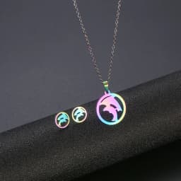 Stainless Steel Animal Jewelry Sets Fashion Women Cat Rabbit Mouse Owl Dolpnin Paw Bear Necklaces Earings Pop Jewelry 2022 New