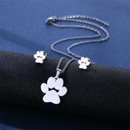 Stainless Steel Animal Jewelry Sets Fashion Women Cat Rabbit Mouse Owl Dolpnin Paw Bear Necklaces Earings Pop Jewelry 2022 New