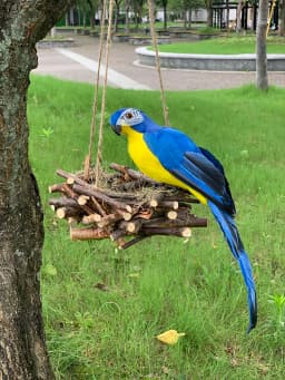 25/35cm Simulation Parrot Garden Decoration Creative Lawn Figurine Ornament Animal Bird Outdoor Garden Party Prop Decoration