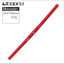 Litepro Monster Folding Bike Horizontal 25.4*540/580mm Aluminium Alloy Ultra Light Handlebars Bicycle Parts