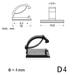 10 Pcs Under Desk Cable Organizer USB Winder Desktop Tidy Clips Management Wire Holder for Mouse Headphone TV Cord Accessories