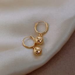 Smooth Ball-Shape Drop Dangle Earring for Women Creative White/Golden/Rosegold Pandent Earring Charming Female Ear 2024 New Hot